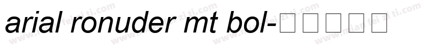 arial ronuder mt bol字体转换